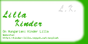 lilla kinder business card